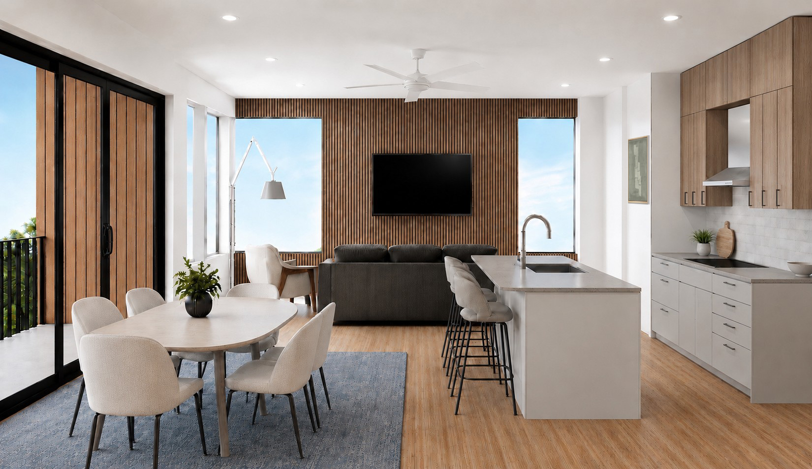 The Richmond second-floor living level