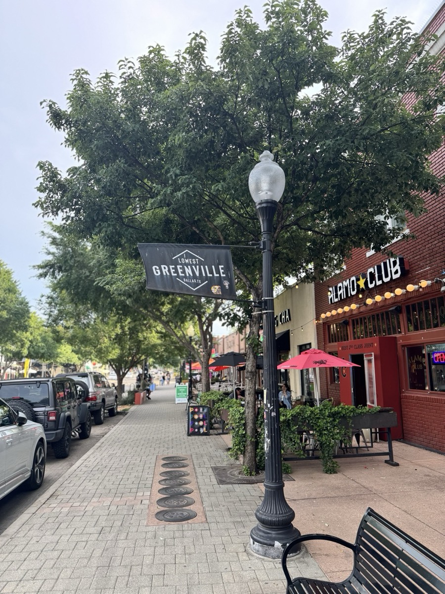 Lowest Greenville banner near the Alamo Club on Greenville Avenue